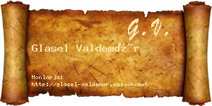 Glasel Valdemár névjegykártya